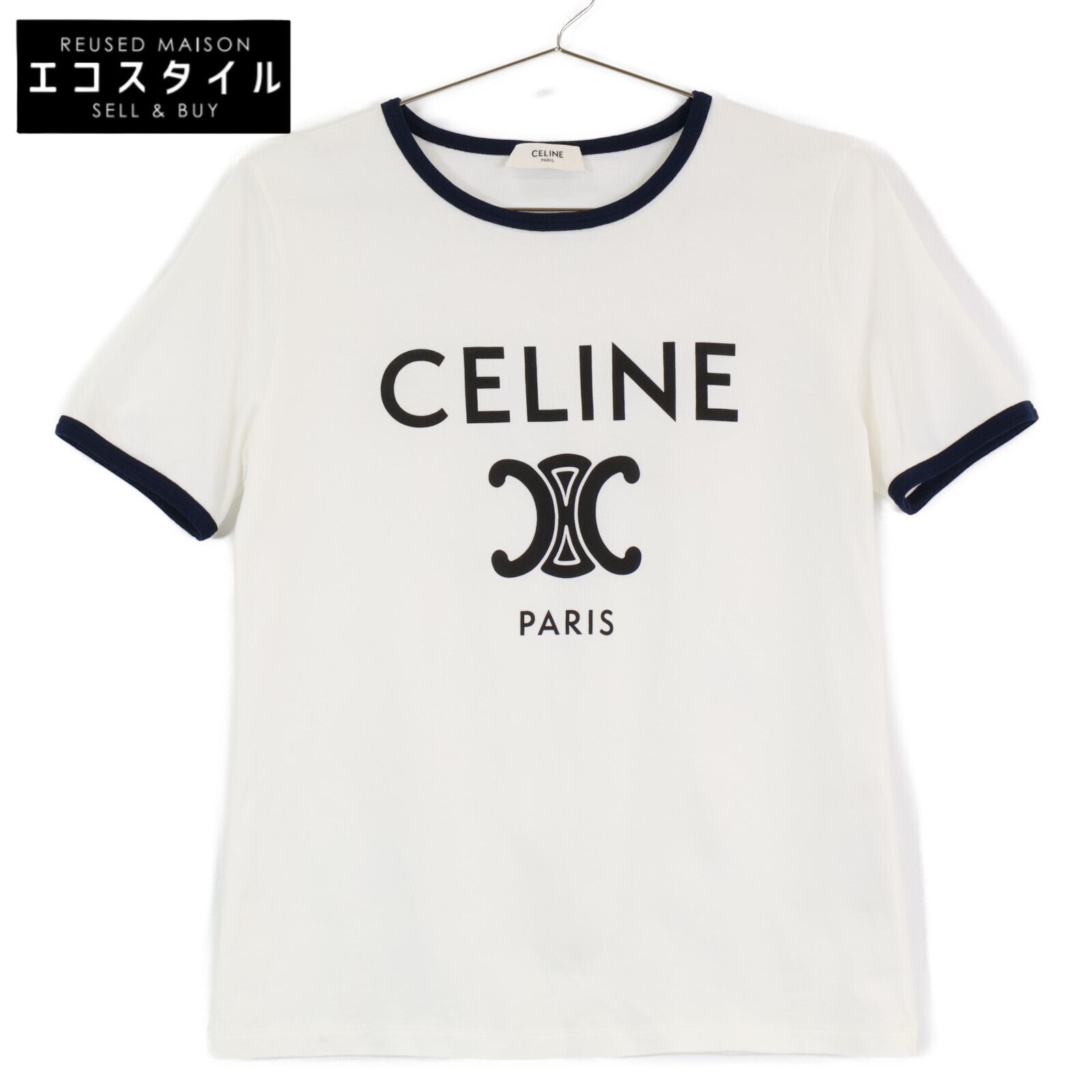CELINE　セリーヌ　【国内正規】2X872671Q トリオンフプリント 半袖Tシャツ/　S