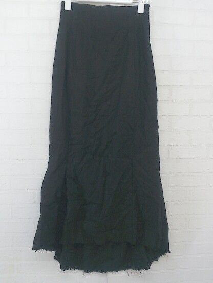 ◇ STYLEMIXER スタイルミキサー リネン混 カットオフ ロング マーメイド スカート サイズS ブラック レディース P 【1301260016800】