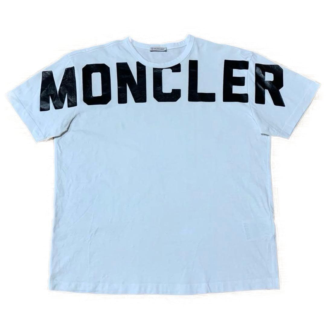 モンクレール　デカロゴ　プリントロゴ　M ホワイト　Tシャツ　5S511 17,280円