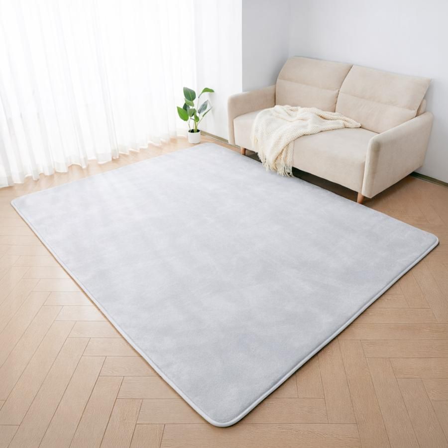 #3120 ラグ カーペット ライトグレー 185cm×240cm 約2.5畳 厚手 洗える フランネル 撥水 ラグマット 長方形 床暖房 防ダニ 滑り止め付 ※一部地域離島別途配送料有 #3120 ラグ カーペット ライトグレー 185cm×240cm 約2.5畳 厚手 洗える フランネル 撥水 ラグマット 長方形 床暖房 防ダニ 滑り止め付 ※一部地域離島別途配送料有