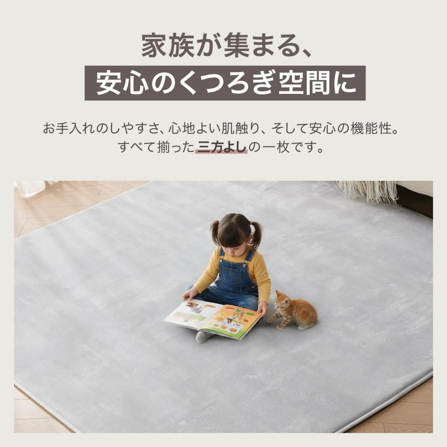 #3120 ラグ カーペット ライトグレー 185cm×240cm 約2.5畳 厚手 洗える フランネル 撥水 ラグマット 長方形 床暖房 防ダニ 滑り止め付 ※一部地域離島別途配送料有 #3120 ラグ カーペット ライトグレー 185cm×240cm 約2.5畳 厚手 洗える フランネル 撥水 ラグマット 長方形 床暖房 防ダニ 滑り止め付 ※一部地域離島別途配送料有
