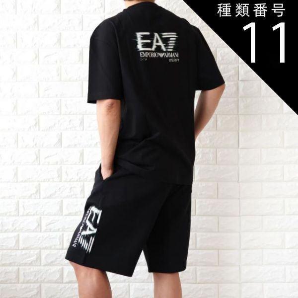 種類11:オフホワイト/2XL 【並行輸入品】セットアップ 上下セット メンズ エンポリオ アルマーニ EA7 Tシャツ ハーフパンツ EMPORIO ARMANI 【2026春夏 新作】