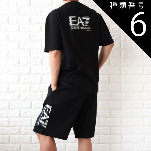 種類6:ブラック/3XL 【並行輸入品】セットアップ 上下セット メンズ エンポリオ アルマーニ EA7 Tシャツ ハーフパンツ EMPORIO ARMANI 【2026春夏 新作】