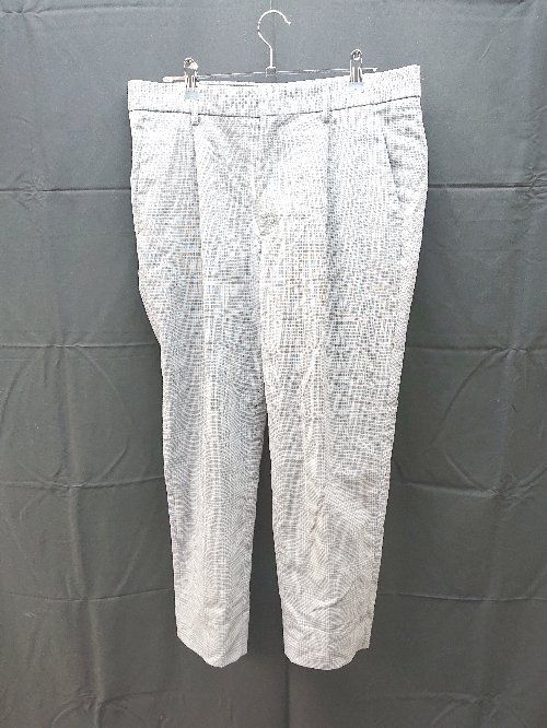 ◇ BEAUTY&YOUTH UNITED ARROWS フロントファスナー　２タック テーパードパンツ サイズL グレー レディース E 【1301260030844】 4,374円