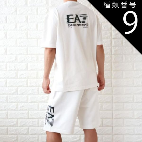 種類9:ブラック/L 【並行輸入品】セットアップ 上下セット メンズ エンポリオ アルマーニ EA7 Tシャツ ハーフパンツ EMPORIO ARMANI 【2026春夏 新作】