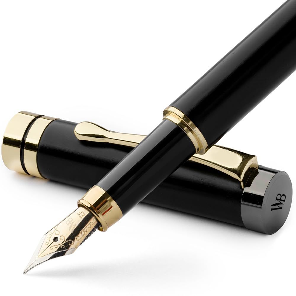 新品 Wordsworth & Black の万年筆セット、高級竹材 - 極細ペン先、ギフトケース。 インク カートリッジ 6 個、インク リフィル コンバーターが含まれています - ジャーナリング、カリグラフィー。 描き心地、なめらかな書き味【ブラックウッド 9,624円