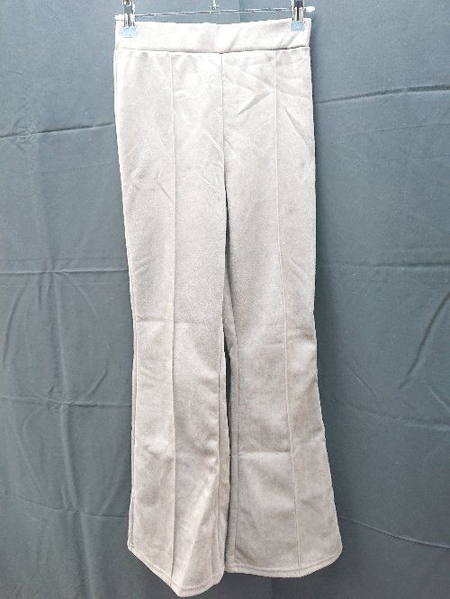 ◇ 美品 CLASSICAL ELF メルトン生地 ストレッチ スリット フレアパンツ サイズS グレージュ系 レディース E 【1301260033722】 4,280円