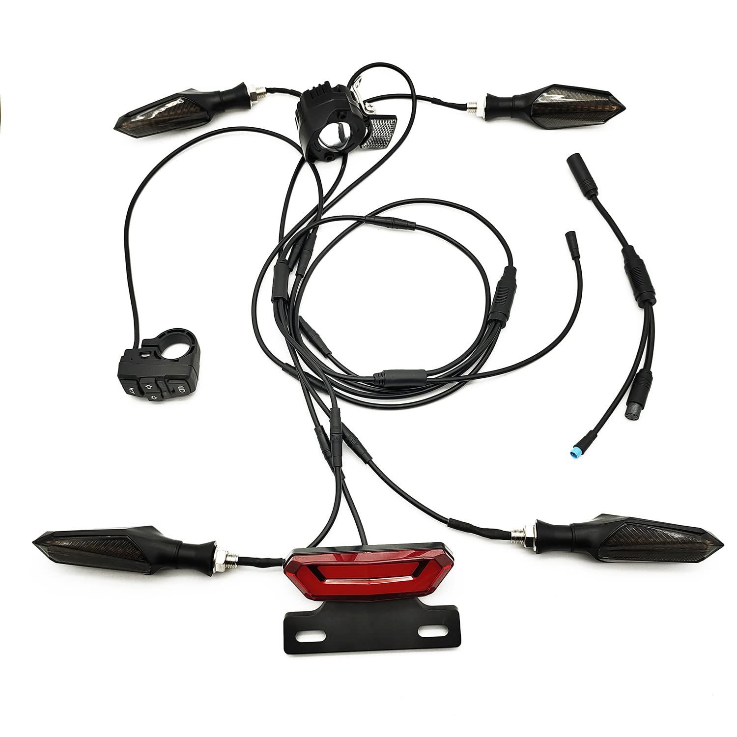 新品 XBERSTAR 電動自転車ライトセット前後ウインカーブレーキランプ9 Wロービーム防水ライン