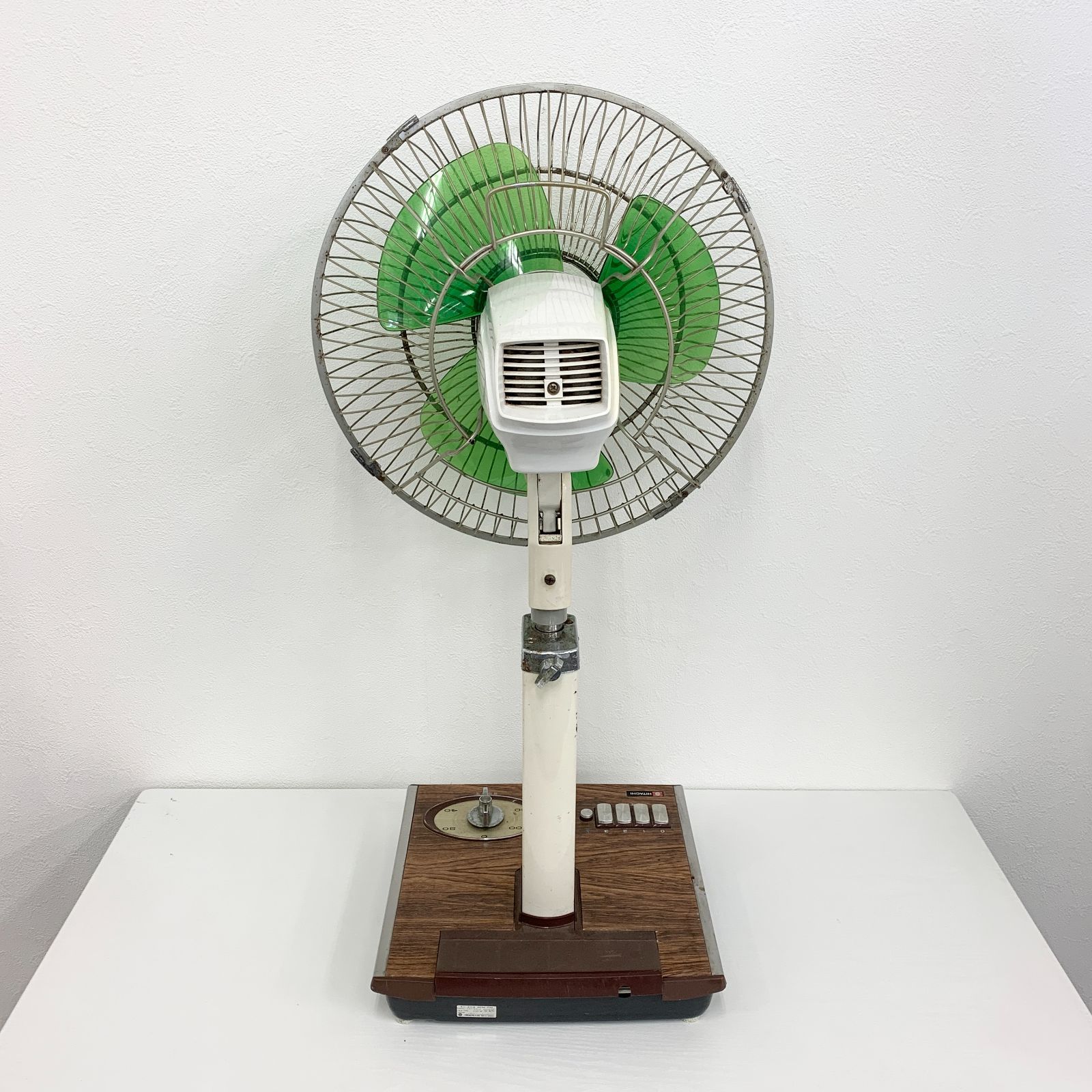 ジャンク 日立 HITACHI 扇風機 首振り 昭和レトロ 木目 羽 - メルカリ