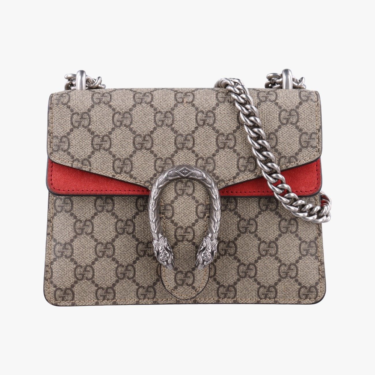 グッチGucciディオニュソス ベージュ×レッド PVCコーティングキャンバス×スエード 421970 B026627008 51,000円