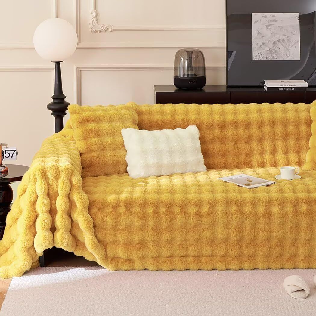 新品 §ＳＵＧＯｉ ソファーカバー 1人2人3人掛け 肘付き マルチカバー ソファー 北欧風 秋冬用 暖かい ソファカバー 長方形 犬猫対策 掛けるだけ 肘なし ブランケット ふんわり もこもこ ずれない ベッドカバー 保護カバー 椅子 毛布 ひざ掛け マルチ
