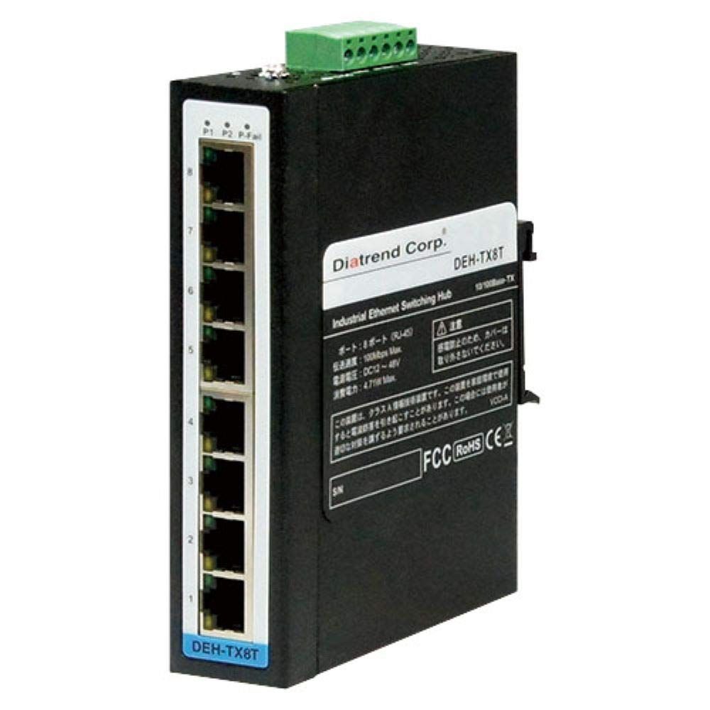 新品 ダイヤトレンド 産業用イーサネットスイッチングハブ 10Base-T/100Base-TXタイプ DEH-TX8T