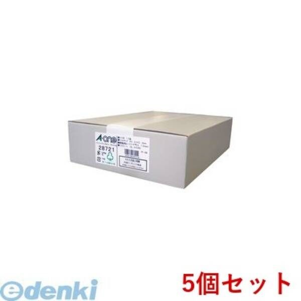 【新品・7営業日以内発送】A-one エーワン 28721×5 【5個入】パソコンプリンタ＆ワープロラベルシール［プリンタ兼用］ NEC文豪2列用 A4 12面 500シート【沖縄離島販売不可】