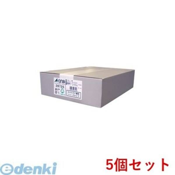 【新品・7営業日以内発送】A-one エーワン 28725×5 【5個入】パソコンプリンタ＆ワープロラベルシール［プリンタ兼用］ SHARP書院 12面 500シート入【沖縄離島販売不可】