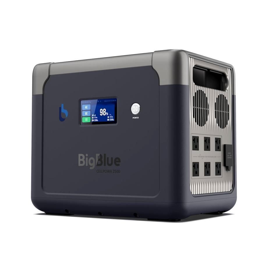 【新品未使用】BigBlue Teh ビッグブルー ポータブル電源 CP2500 TPX-256 2500W Cellpowa2500 アウトドア 防災 停電対策 大画面タッチスクリーン ソーラーパネル充電対応 キャンピングカー キャンプ 送料無料