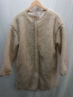 ◇ classicalelf クラシカルエルフ ジップアップ　ボア　裏地 長袖 ジャケット サイズL クリーム系 レディース E 【1301260048603】