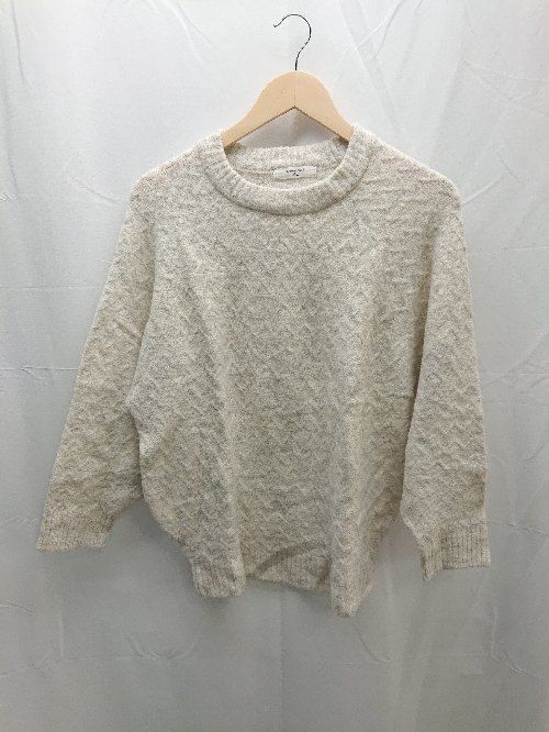◇ 《 Samansa Mos2 blue 2点セット　クルーネック　ケーブル　起毛　シンプル　ニット レディース 》 E 【1301260048351】