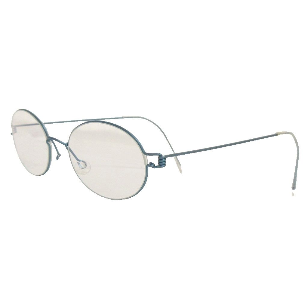 リンドバーグ LINDBERG エアチタニウムリム OVAL 眼鏡 メガネフレーム ブルー 46□17