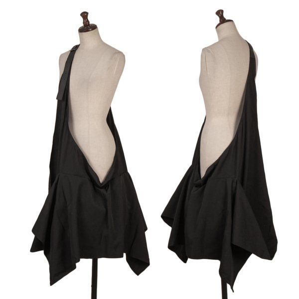 ヨウジヤマモト ファムYohji Yamamoto FEMME ウールギャバドレープデザインショルダーバッグ 黒