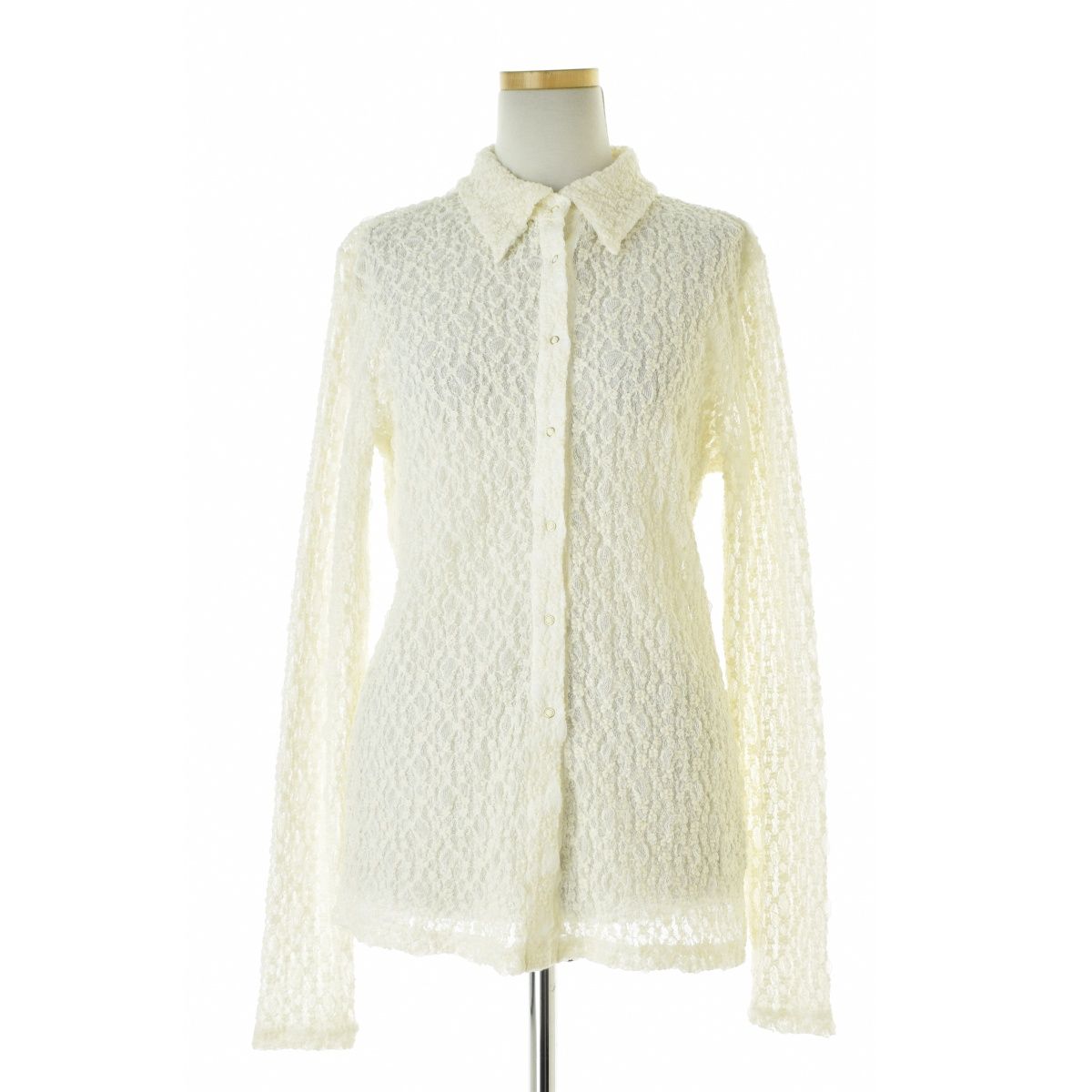 IENA】25AW 25070914388030 IENA LA BOUCLE ストレッチレースシャツ 
