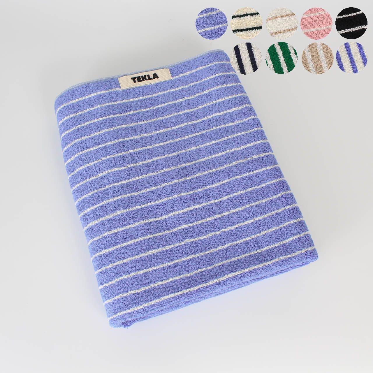 テクラ TEKLA バスタオル PIN STRIPES ORGANIC TERRY TOWEL BATH ROWEL 70x140cm [ストライプオーガニックコットン バスタオル]
