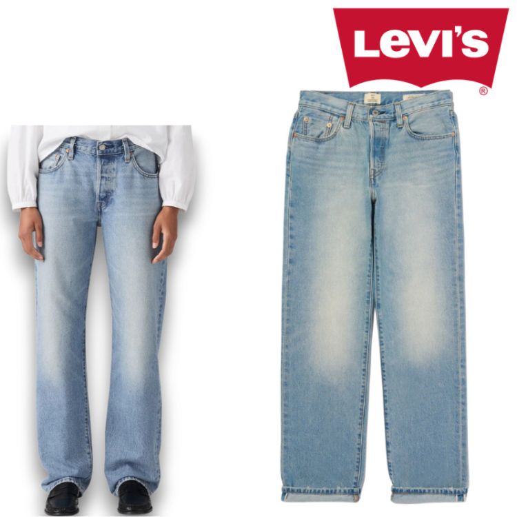リーバイス Levi’s 501 '90S ジーンズ ミディアムインディゴ デニム Jeans Denim ネイビー 紺 レディース HALLOWED HOUR SELVEDGE a19590117