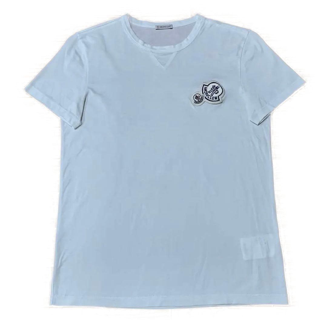 モンクレール　ダブルロゴ　ホワイト　Tシャツ　S 国内正規品 5S519