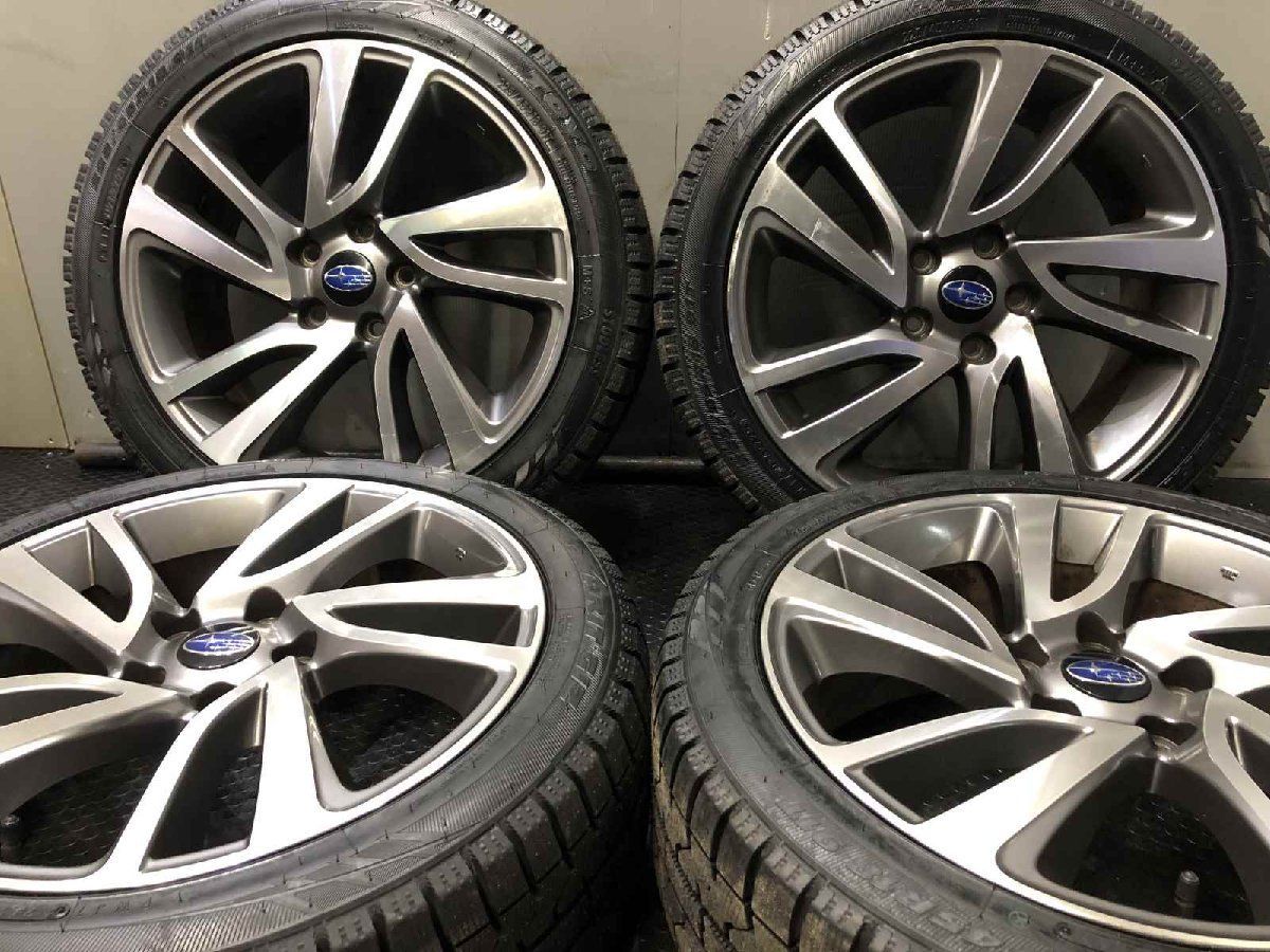 タイヤ新品 25年 バランス済【TY GIZ 225/45R18】スタッドレス【SUBARU VMレヴォーグ 純正ホイール 18インチ 7.5J5HPCD114.3+55　(VTO330)