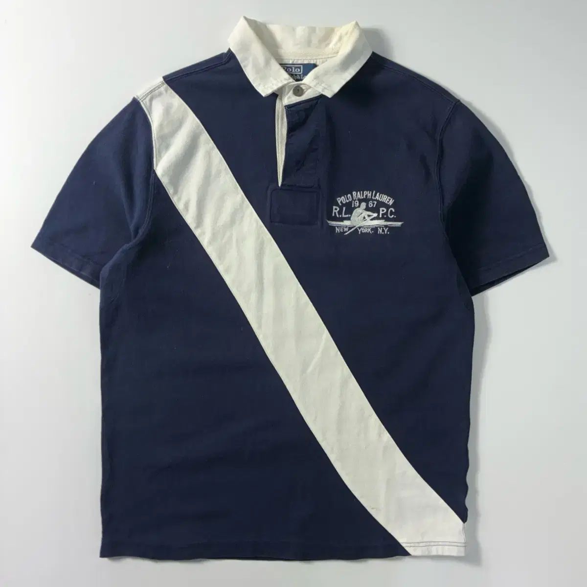 Polo ポロ ラルフローレン 刺繍 ローイング クレスト 半袖 ラグビーシャツ