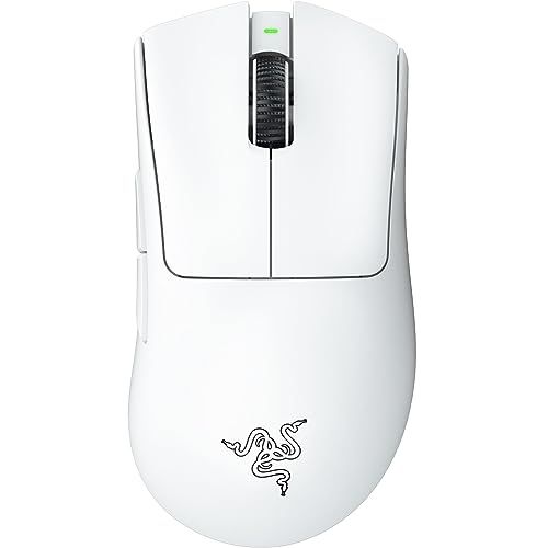 Razer レイザー DeathAdder V3 Pro White ゲーミングマウス ワイヤレス 無線 64gの超軽量 進化したエルゴノミック形状 最高クラスの精度のFocus Pro 30K オプティカルセンサー 第 3 世代オプティカルマウススイッチ /