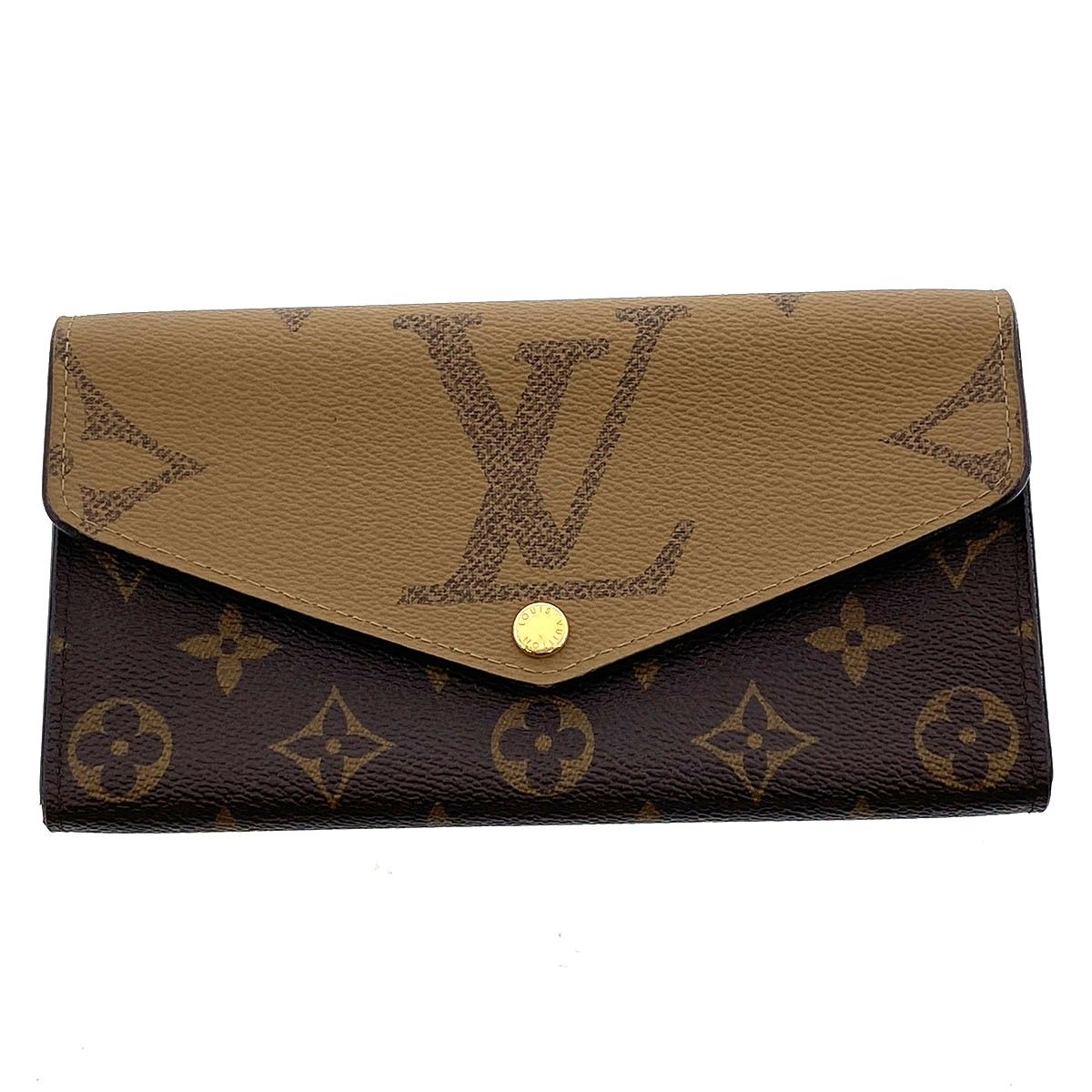 LOUIS VUITTON ルイ・ヴィトン ポルトフォイユ･サラ 長財布 M80726 レディース モノグラムリバース ブラウン 中古