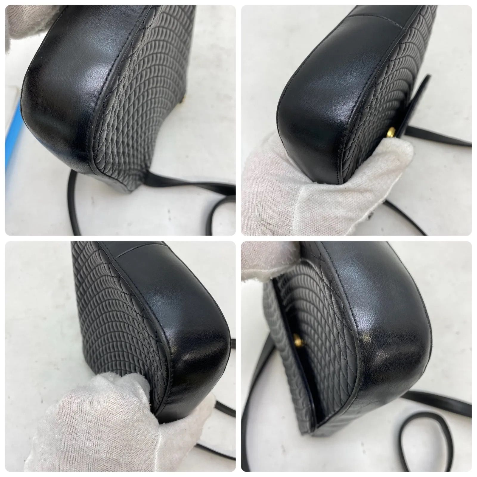 バリー ショルダーバッグ ポシェット キルティングレザー Bロゴ金具 GA406 バリー ショルダーバッグ ポシェット キルティングレザー Bロゴ金具 GA406