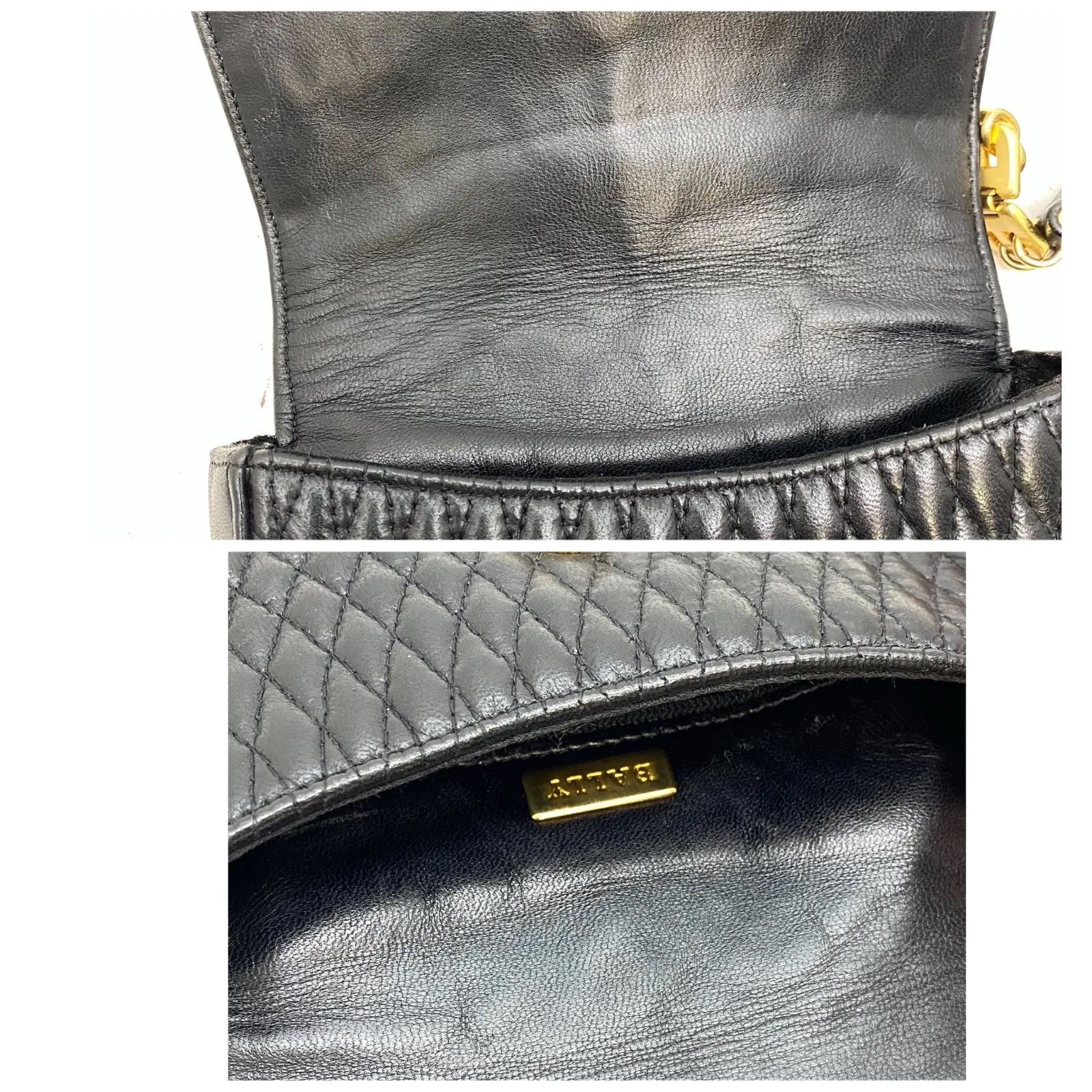 バリー ショルダーバッグ ポシェット キルティングレザー Bロゴ金具 GA406 バリー ショルダーバッグ ポシェット キルティングレザー Bロゴ金具 GA406