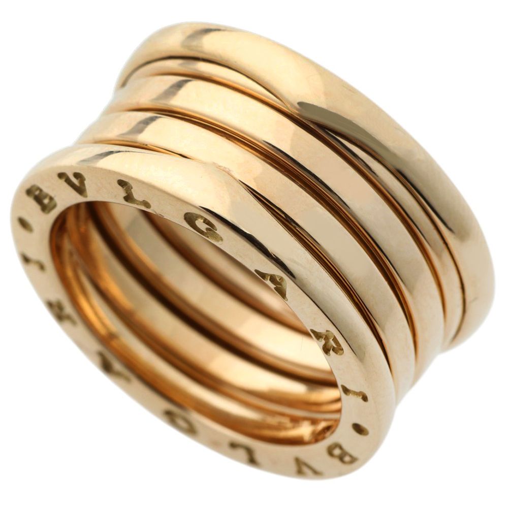 【本物保証】 箱付 新品同様 ブルガリ BVLGARI 11.3g ビーゼロワンリング 3バンド リング 指輪 K18YG イエローゴールド ＃53 約12号