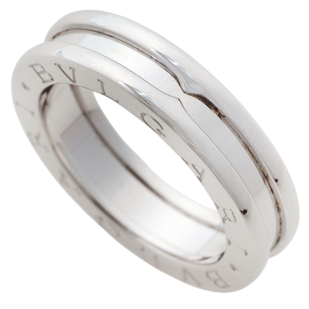 【本物保証】 新品同様 ブルガリ BVLGARI 6.7g ビーゼロワンリング 1バンド リング 指輪 K18WG ホワイトゴールド ＃48 約8.5号
