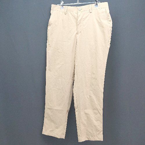 ◇ BACK NUMBER バックナンバー ウエストゴム ストレッチ 腰紐調節 シンプル パンツ サイズL ブラウン系 レディース E 【1305290005780】