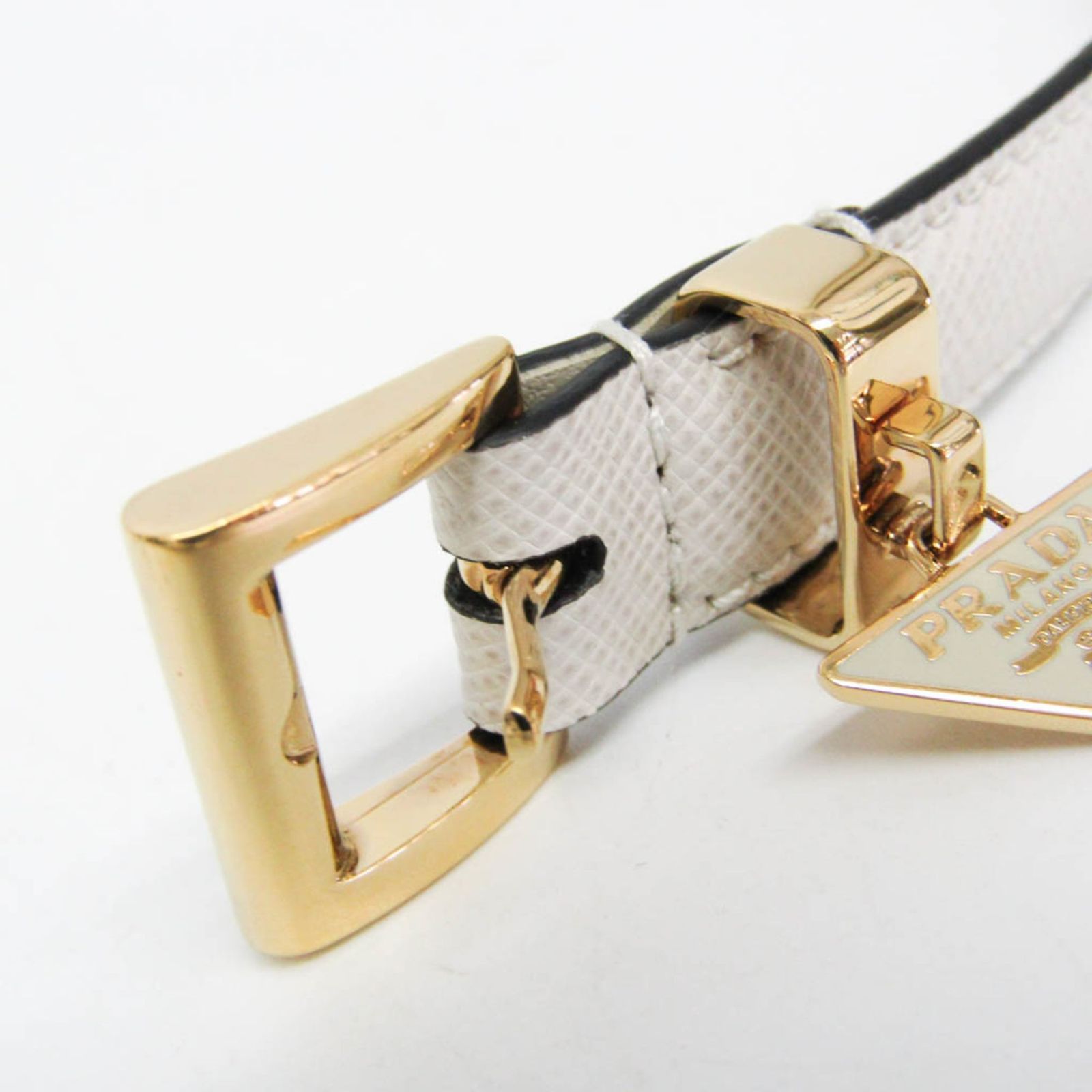 プラダ(Prada) サフィアーノ SAFFIANO トライアングル 1CC499 レディース レザー スタンダードベルト ホワイト 70