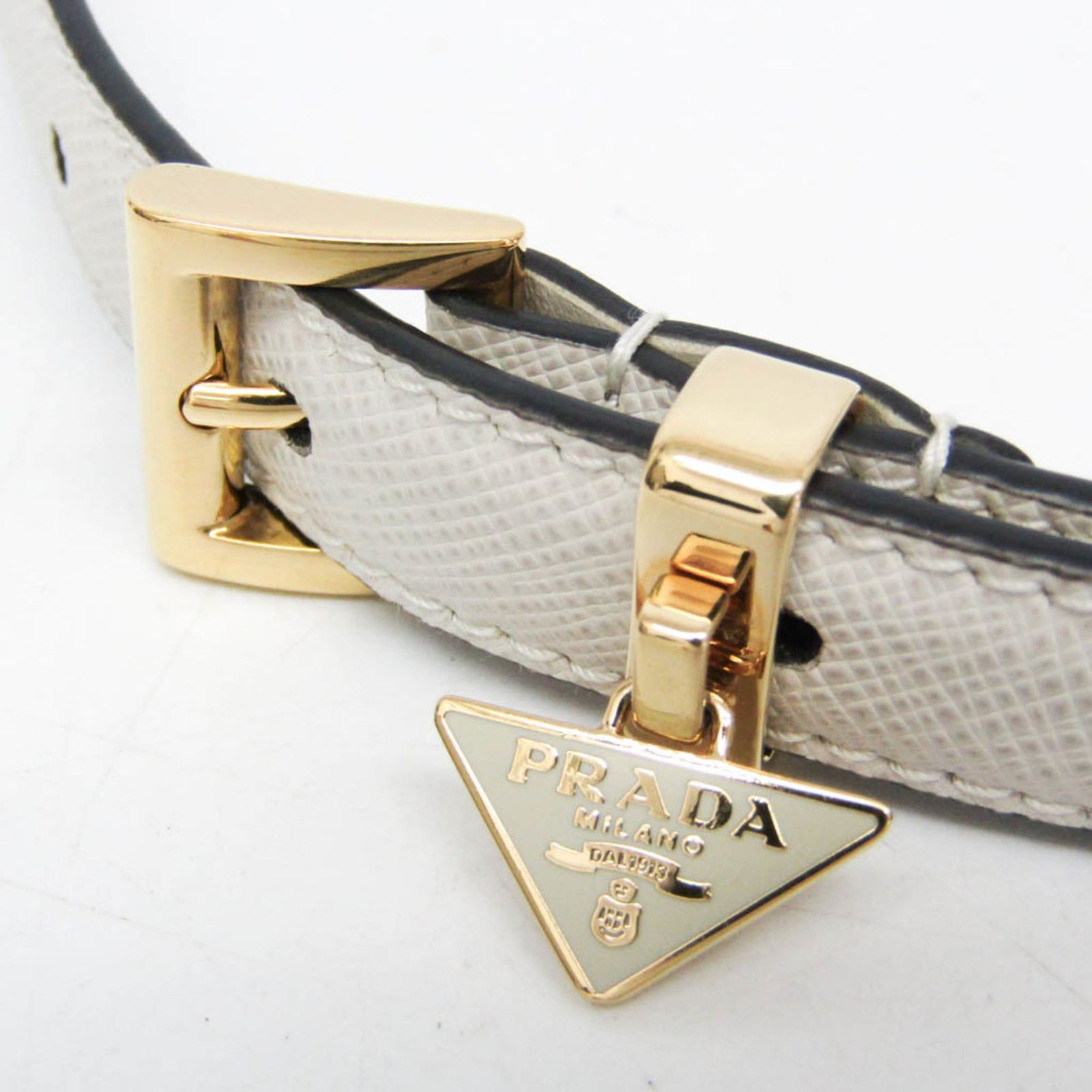 プラダ(Prada) サフィアーノ SAFFIANO トライアングル 1CC499 レディース レザー スタンダードベルト ホワイト 70