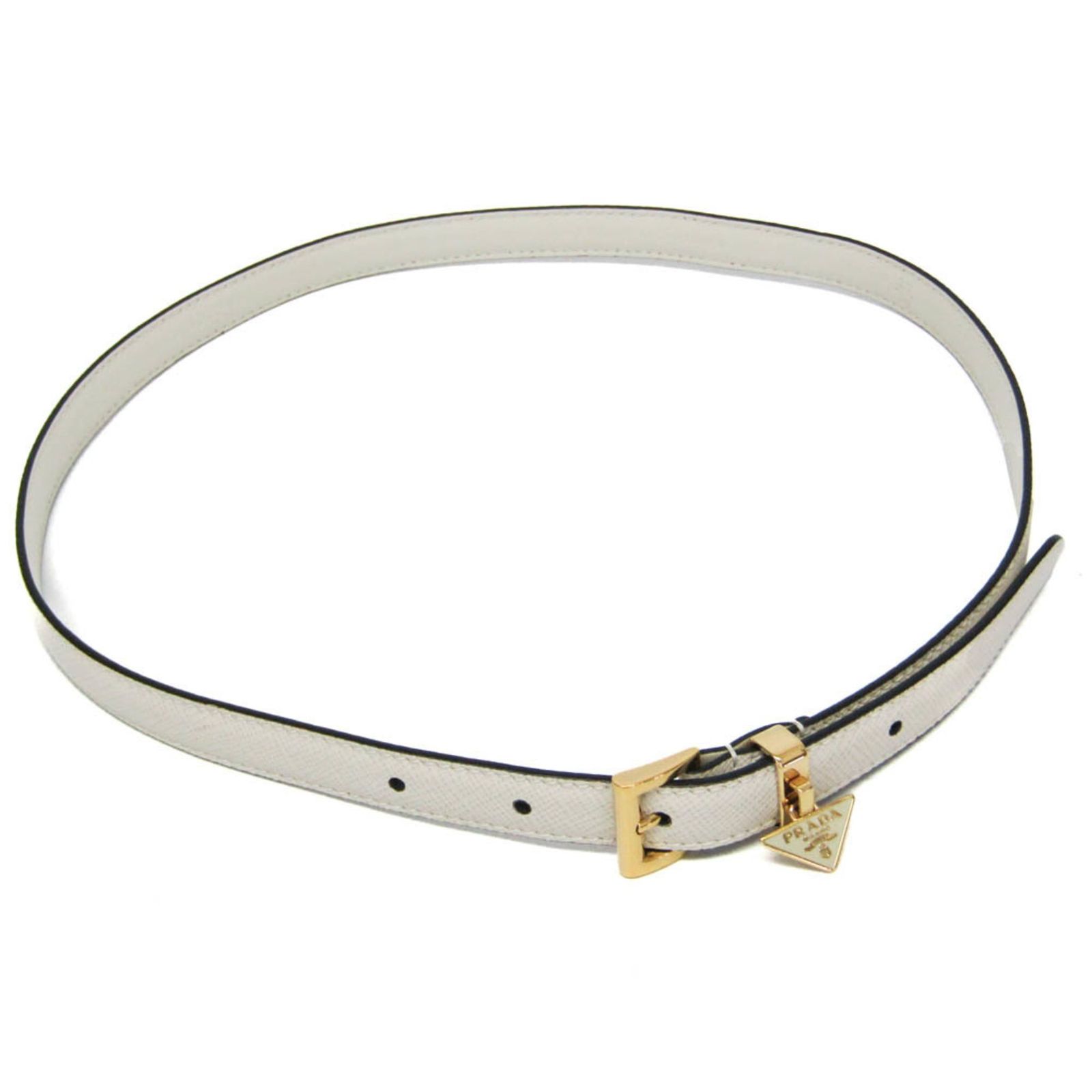 プラダ(Prada) サフィアーノ SAFFIANO トライアングル 1CC499 レディース レザー スタンダードベルト ホワイト 70