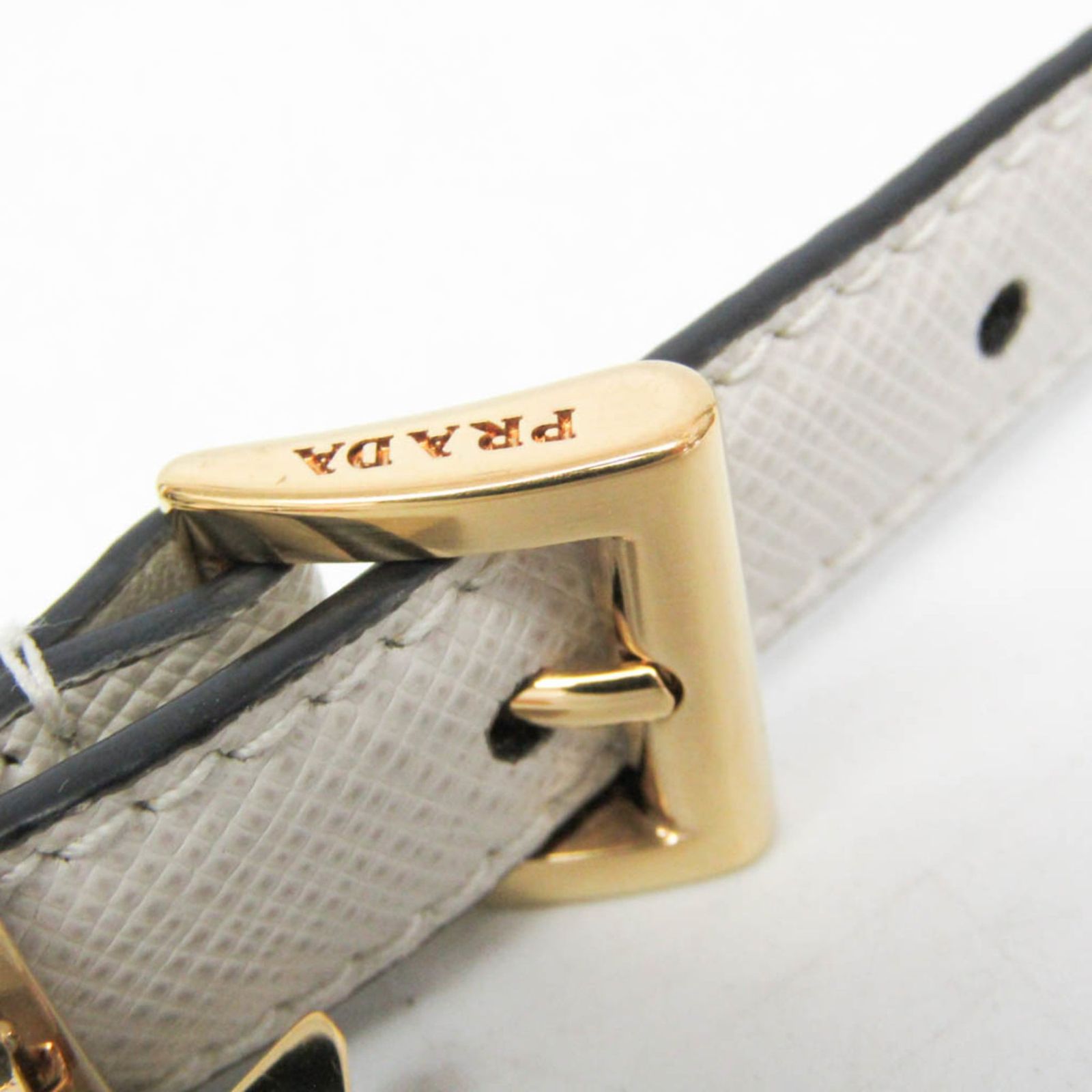 プラダ(Prada) サフィアーノ SAFFIANO トライアングル 1CC499 レディース レザー スタンダードベルト ホワイト 70