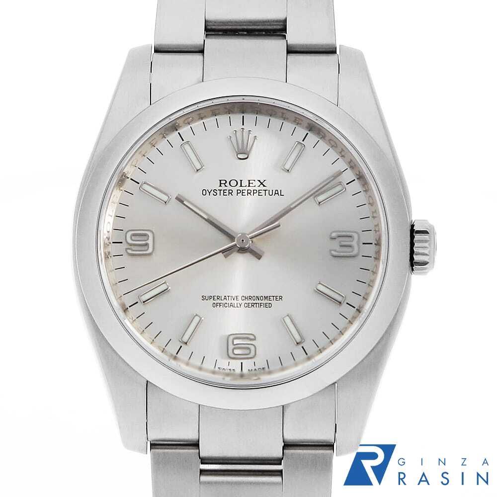 ロレックス オイスターパーペチュアル 116000 シルバー 369ホワイトバー M番 中古 メンズ