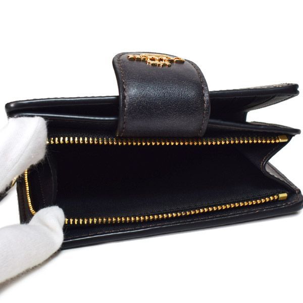 コーチ 財布 COACH コーティングキャンバス レザー シグネチャー ラブド ミディアム コーナー ジップ ウォレット 二つ折り財布 ブラウン CEC28