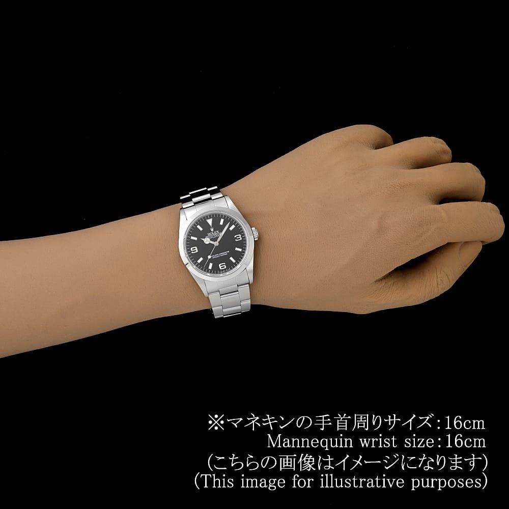 ロレックス エクスプローラーI 14270 ブラック オールトリチウム U番 中古 メンズ