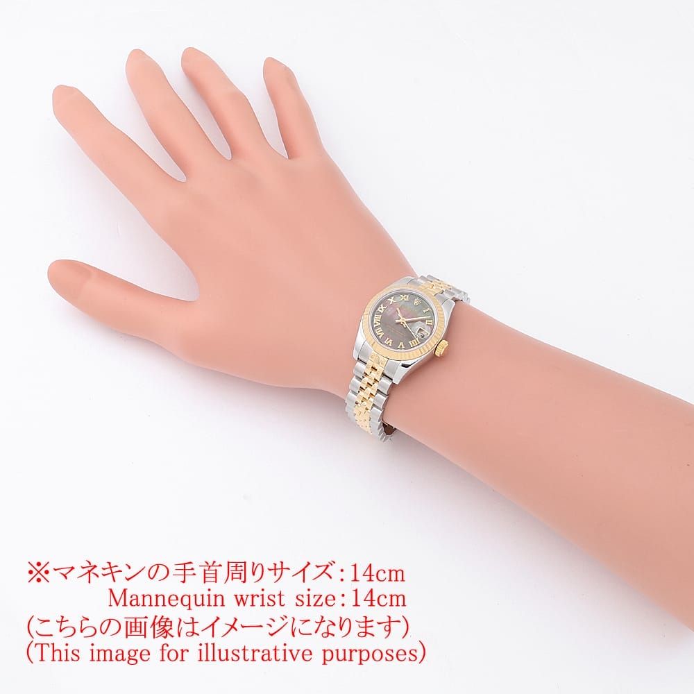ロレックス デイトジャスト 179173NR ブラックシェル ローマ ランダム番 中古 レディース ロレックス デイトジャスト 179173NR ブラックシェル ローマ ランダム番 中古 レディース