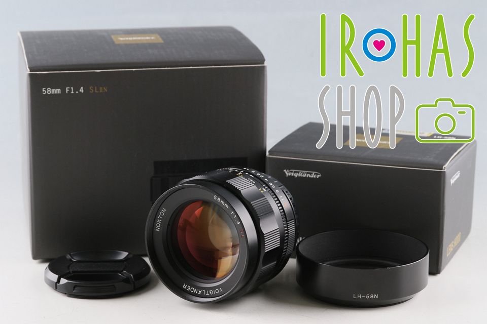 Voigtlander Nokton 58mm F/1.4 SL II N Lens for Nikon F + LH-58N Lens Hood With Box #64129L7