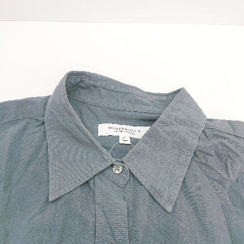 ◇ BEAUTY&YOUTH フロントボタン くすみカラー 胸ポケット シャツ 長袖 ロング ワンピース サイズS ブルー系 レディース E 【1306260048318】 ◇ BEAUTY&YOUTH フロントボタン くすみカラー 胸ポケット シャツ 長袖 ロング ワンピース サイズS ブルー系 レディース E 【1306260048318】