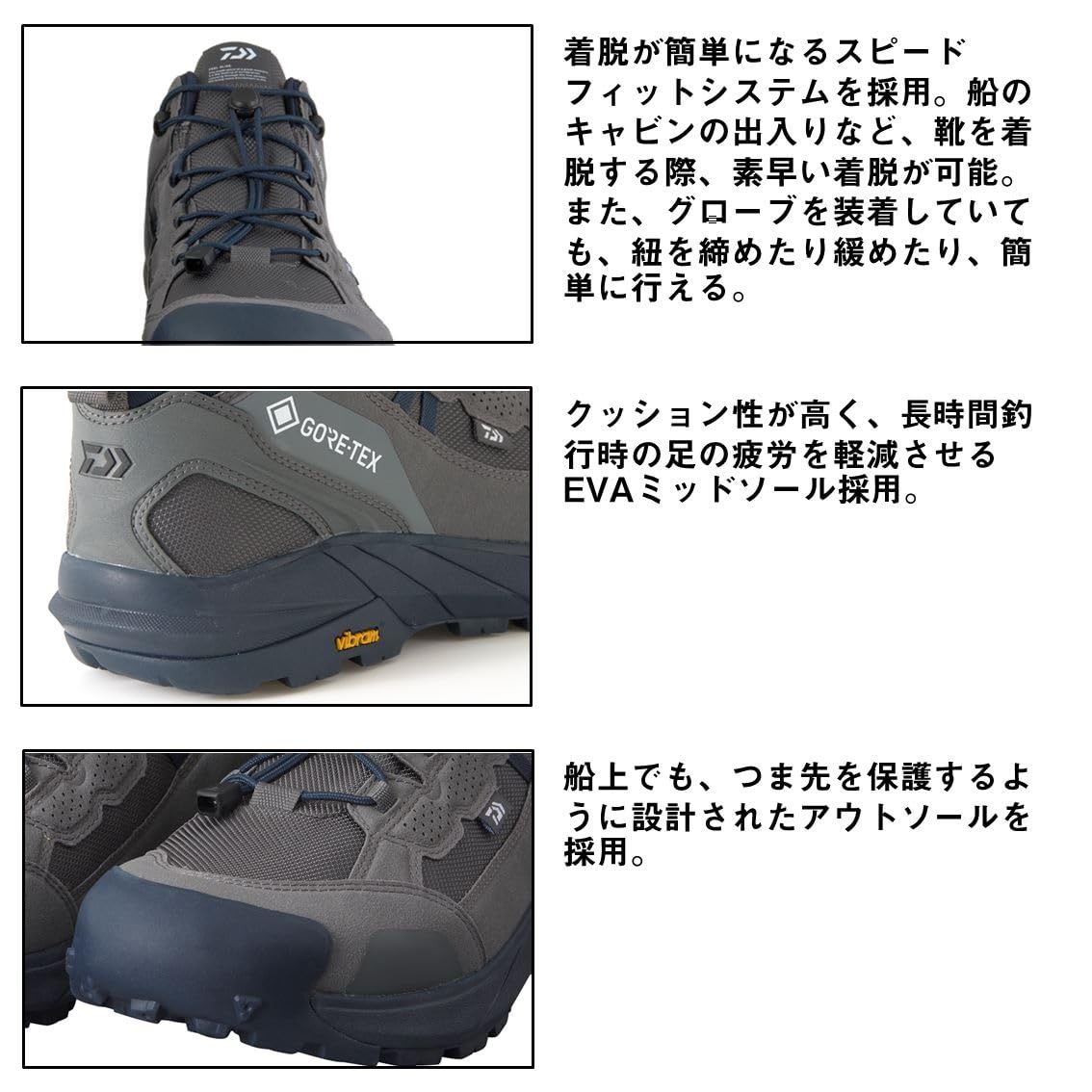 新品 [ダイワ] ＤＳ－２３０１Ｇ－ＩＤ グレー ２６．５