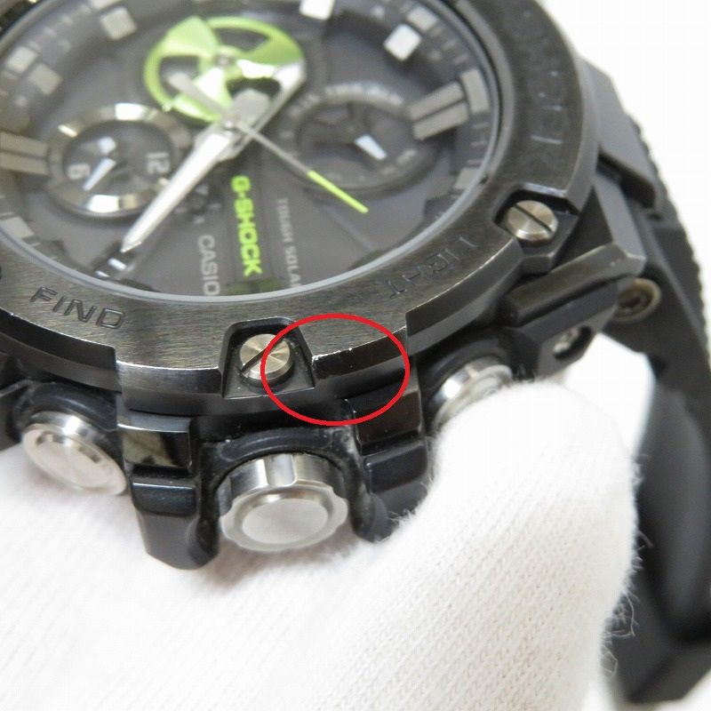 【瀬戸大橋店】 中古 G-SHOCK | ジーショック 腕時計 アナデジソーラー G-STEEL/GST-B100 Series GST-B100B-1A3JF ブラック 【131】
