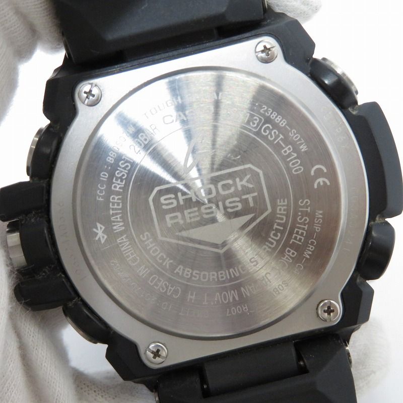 【瀬戸大橋店】 中古 G-SHOCK | ジーショック 腕時計 アナデジソーラー G-STEEL/GST-B100 Series GST-B100B-1A3JF ブラック 【131】