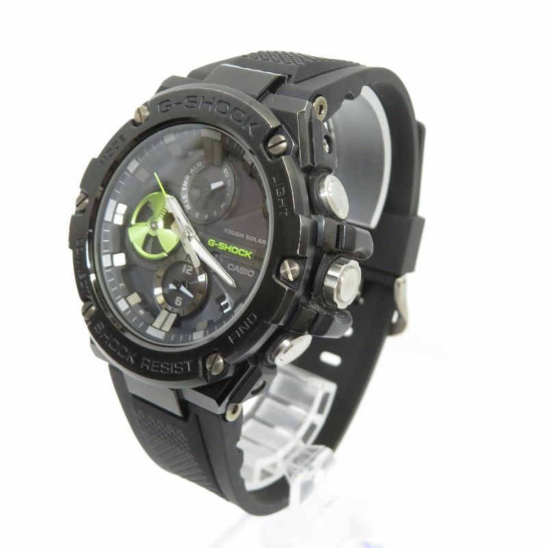 【瀬戸大橋店】 中古 G-SHOCK | ジーショック 腕時計 アナデジソーラー G-STEEL/GST-B100 Series GST-B100B-1A3JF ブラック 【131】